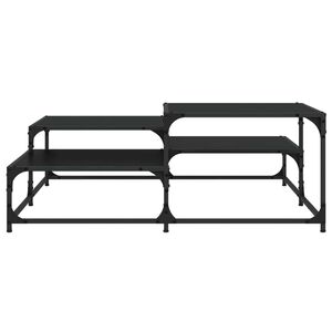 vidaXL Mesa de centro Carvalho Preto 107 x 107 x 40 cm