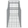 vidaXL Cestos gabião arqueados 25pcs 300x50x60/80 cm ferro galvanizado