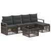 vidaXL Conjunto de Sof&aacute; de Jardim 6 unid. Cinzento vime PE