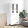 vidaXL Arm&aacute;rio alto 69,5x34x180 cm derivados de madeira branco