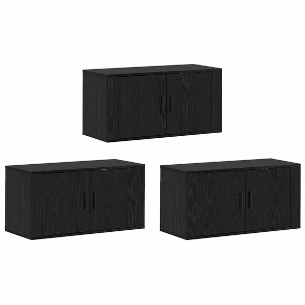 vidaXL Conjunto de Arm&aacute;rio de TV montado na parede 3 pcs
