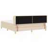 vidaXL Cama Box com colch&atilde;o com cabeceira Creme 180 x 200 cm tecido