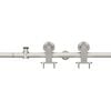 vidaXL Kit ferragens p/ porta deslizante 183cm a&ccedil;o inoxid&aacute;vel prateado