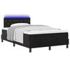 vidaXL Cama Box Spring LED com colch&atilde;o Preto 120 x 190 cm Veludo