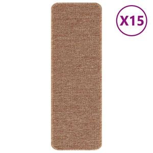 vidaXL Tapetes Antiderrapantes para Escadas 15 unid. 60 x 25 cm