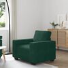 vidaXL Poltrona 100x77x82 cm veludo verde-escuro