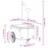 vidaXL Reboque para bicicleta 30 kg ferro preto e verde