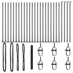 vidaXL Poste de Cerca Cinzento