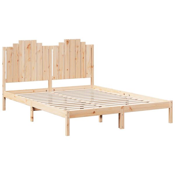 vidaXL Cama extra longa sem colch&atilde;o 140x210 cm madeira maci&ccedil;a