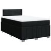 vidaXL Cama boxspring com colch&atilde;o 120x190 cm tecido preto