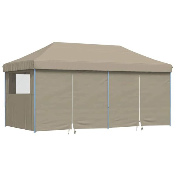 vidaXL Tenda Pop-up Cinzento-acastanhado 580 x 292 x 315 cm