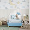 vidaXL Estrutura de Cama Infantil com Cabeceira Azul 80 x 160 cm PU