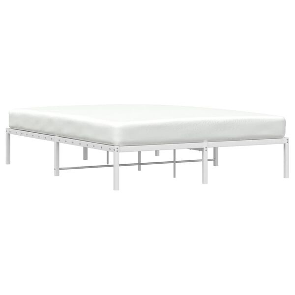 vidaXL Estrutura de cama 160x200 cm metal branco