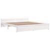 vidaXL Estrutura de cama super king pinho maciço 180x200 cm branco