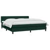vidaXL Cama com molas/colch&atilde;o 180x220 cm veludo verde-escuro