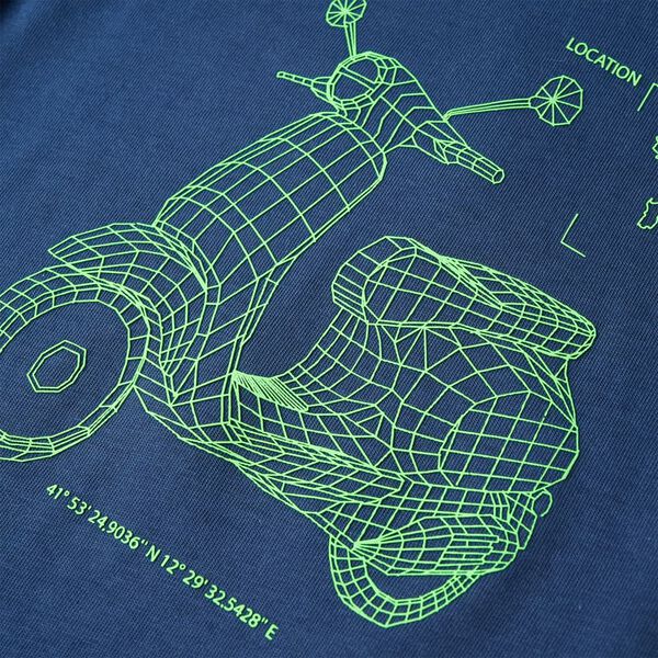 T-shirt de crian&ccedil;a azul-escuro 116