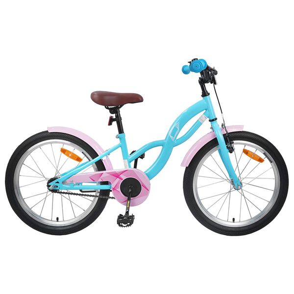 vidaXL Bicicleta Infantil 18 Polegadas para 5-7 anos Azul Claro