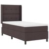 vidaXL Cama Box com colch&atilde;o Castanho escuro 80 x 200 cm tecido