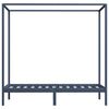vidaXL Estrutura de cama com toldo 100x200 cm pinho maciço cinzento