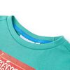 T-shirt infantil com mangas curtas menta-escuro 140