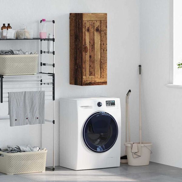 vidaXL Arm&aacute;rio de parede Madeira Antiga 34,5 x 34 x 90 cm