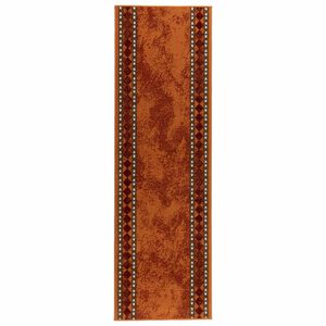 vidaXL Tapete Runner FLORNES Tecido Laranja 67 cm x 150 cm PP 7 mm