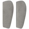 vidaXL Cabeceira de cama c/ abas veludo 183x23x78/88 cm cinzento-claro