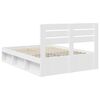vidaXL Estrutura da Cama com cabeceira Branco 140 x 190 cm