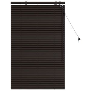 vidaXL Cortina Veneziana Marrom Escuro 90 x 130 cm 35 mm