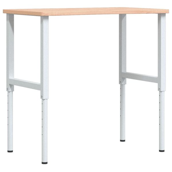 vidaXL Bancada 100x(55-60)x(71,5-98) cm madeira de faia maci&ccedil;a