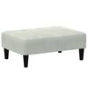 vidaXL Apoio de p&eacute;s 77x55x31 cm veludo cinzento-claro
