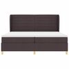 vidaXL Cama Box com colch&atilde;o Marrom Escuro 200 x 200 cm tecido
