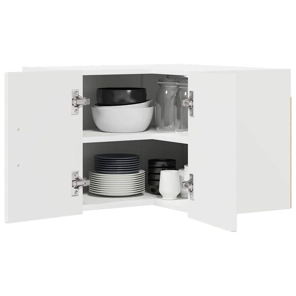 vidaXL Arm&aacute;rio de Cozinha Branco Brilhante 57 x 57 x 40 cm