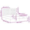 vidaXL Estrutura cama otomana colchões 160x200cm veludo cinzento claro