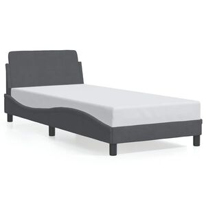 vidaXL Estrutura de cama Dover 80x200 cm veludo cinzento-escuro