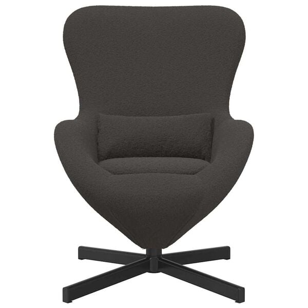 vidaXL Cadeira ovo Cinza Escuro 63 x 73 x 90 cm tecido