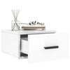 vidaXL Mesas de cabeceira parede 2 pcs 35x35x20 cm branco brilhante