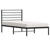 vidaXL Estrutura de cama com cabeceira 107x203 cm metal preto