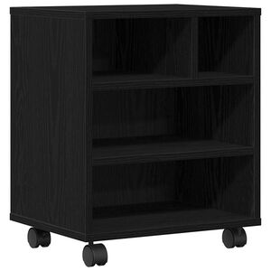 vidaXL Suporte para Impressora Carvalho Preto 41 x 32 x 48 cm