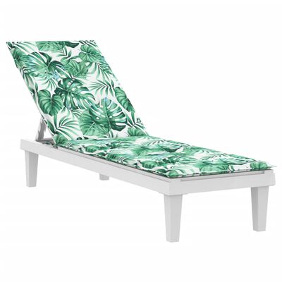 vidaXL Almofadão p/ cadeira de terraço tecido oxford padrão folhas
