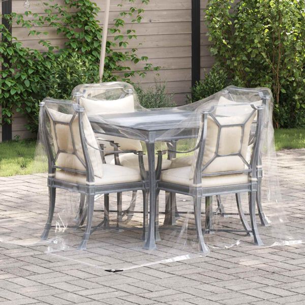 vidaXL Lona com Olhais Transparente 2 x 2 m Polietileno