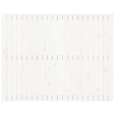 vidaXL Cabeceira de parede 140x3x110 cm madeira de pinho maciça branco