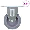 vidaXL 24 pcs Rodas fixas 75 mm