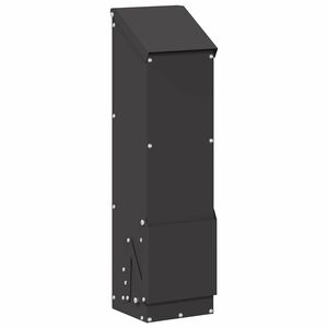 vidaXL Comedouro para galinha Preto 13 x 12 x 51 cm