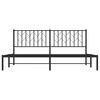 vidaXL Estrutura de cama com cabeceira 183x213 cm metal preto