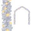 vidaXL Grinalda de Natal com luzes LED 20 m branco