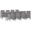 vidaXL Conjunto de Jantar para Jardim 9 pcs Branco Polipropileno