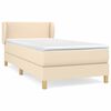 vidaXL Cama com molas/colch&atilde;o 80x200 cm tecido cor cr&egrave;me