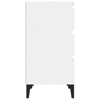 vidaXL Mesa de cabeceira 40x35x70cm derivados madeira branco brilhante