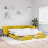 vidaXL Sof&aacute;-cama com gavet&atilde;o e gavetas 100x200 cm veludo amarelo